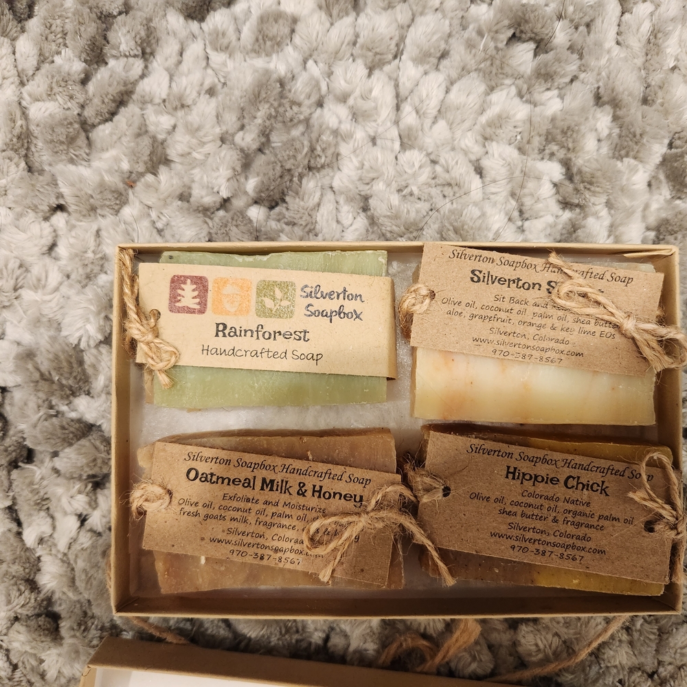 Set Of 4 Silverton Soapbox Natural Soap